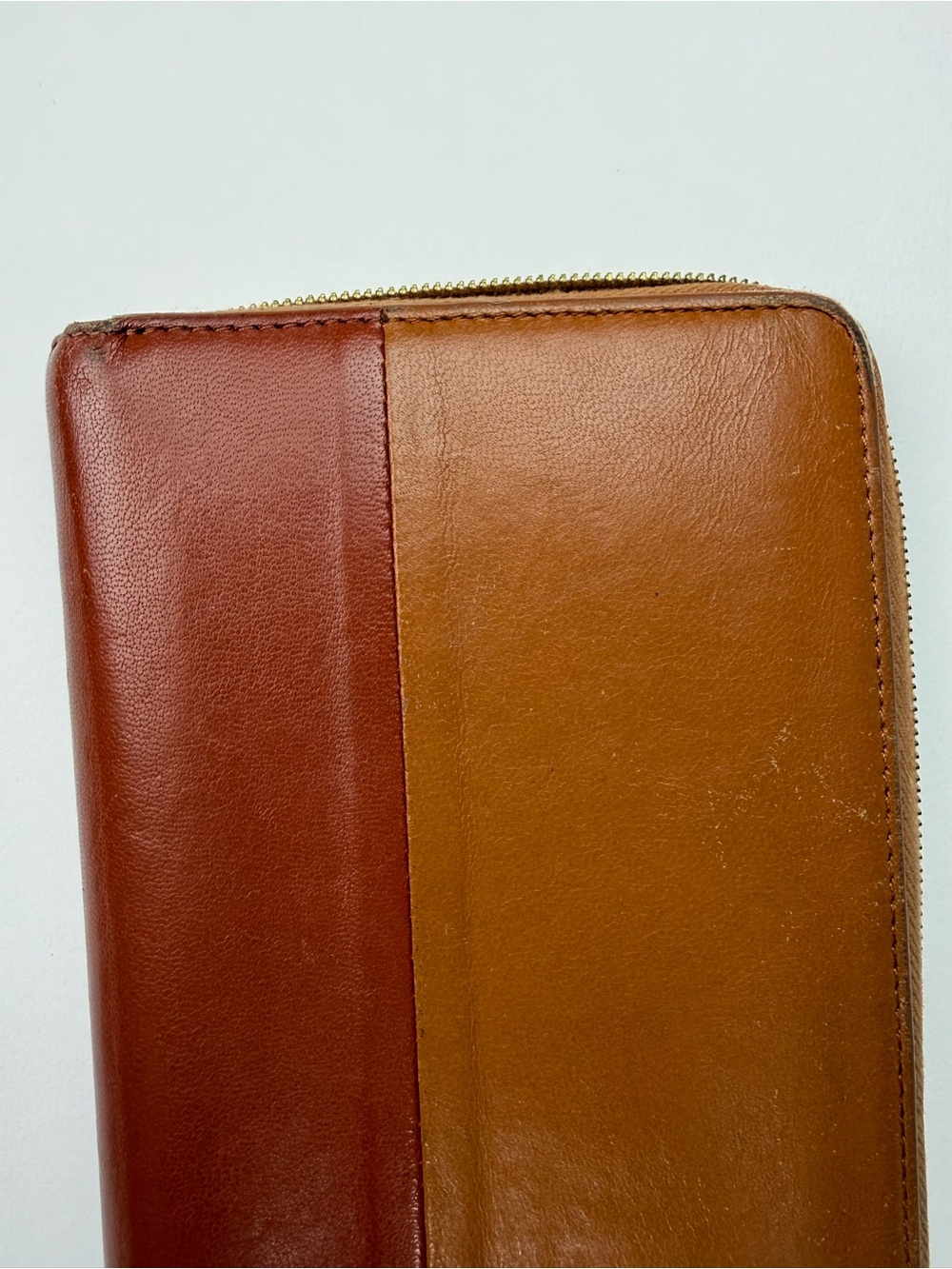 CELINE Colorblock Leather Zippered Long Wallet - Picture 13 of 16